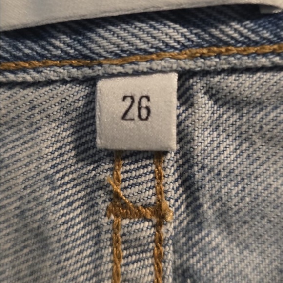 Agolde Distressed Blue Jean Shorts - Picture 12 of 12